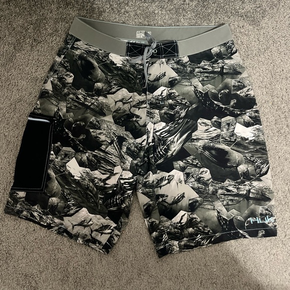 Huk Swim Mens Huk Fishing Shortsboard Shortsswim Trunksswim Suit